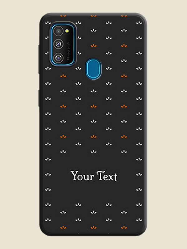 Custom Simple Pattern With Custom Text On Space Black Personalized Soft Matte Phone Covers -Samsung Galaxy M21 - alternate view