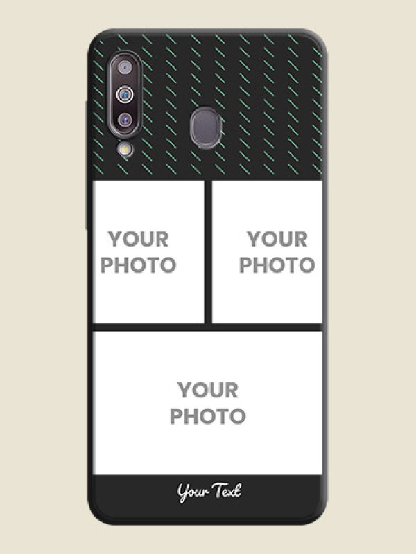 Custom Cross Dotted Pattern with 2 Image Holder  on Personalised Space Black Soft Matte Cases - Galaxy M30 - alternate view
