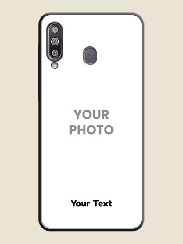 Custom Full Single Pic Upload With Text On Space Black Personalized Soft Matte Phone Covers -Samsung Galaxy M30 - alternate view
