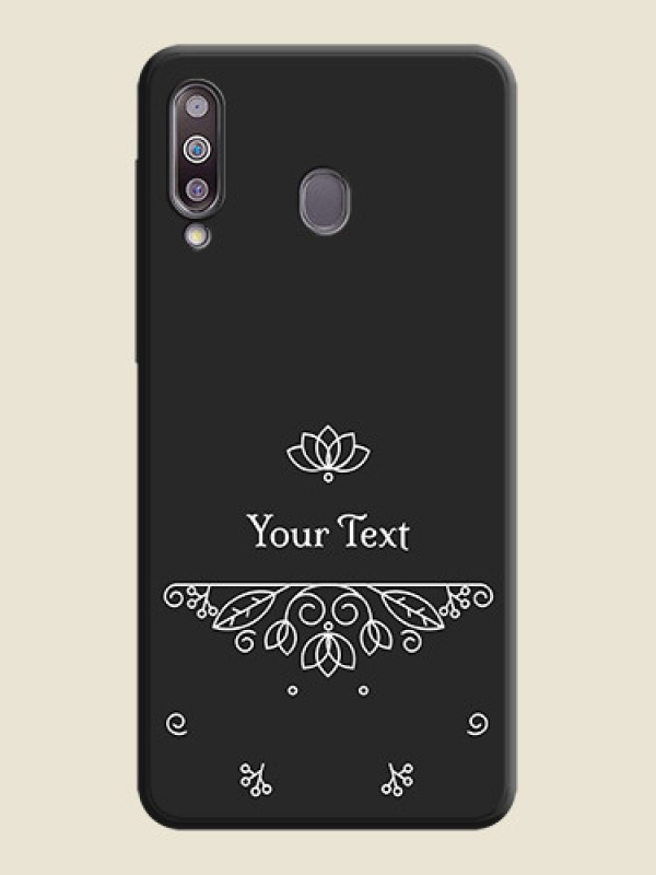 Custom Lotus Garden Custom Text On Space Black Personalized Soft Matte Phone Covers -Samsung Galaxy M30 - alternate view
