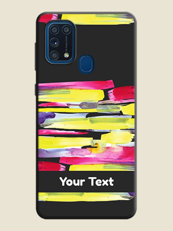 Custom Brush Coloured on Space Black Personalized Soft Matte Phone Covers - Galaxy M31 Prime Edfition - alternate view