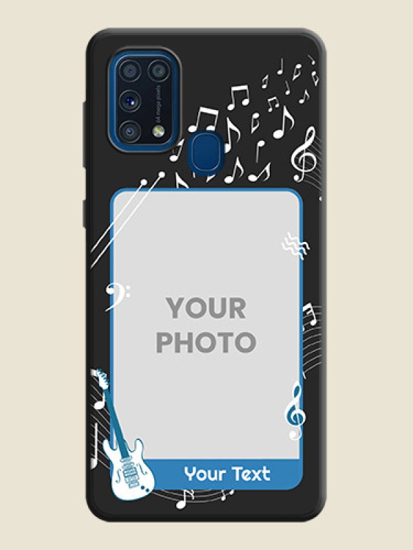 Custom Musical Theme Design with Text on Photo on Space Black Soft Matte Mobile Case - Galaxy M31 Prime Edfition - alternate view
