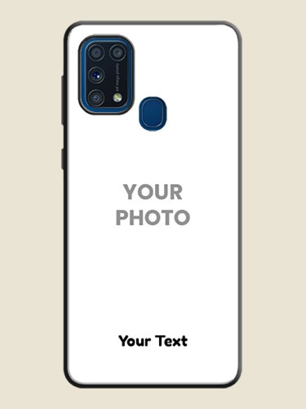Custom Full Single Pic Upload With Text On Space Black Personalized Soft Matte Phone Covers -Samsung Galaxy M31 Prime Edition - alternate view