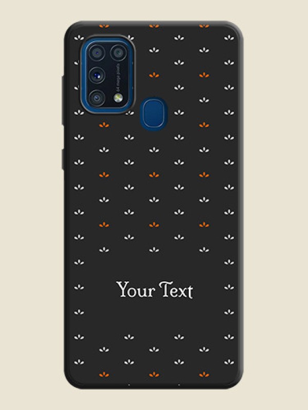 Custom Simple Pattern With Custom Text On Space Black Personalized Soft Matte Phone Covers -Samsung Galaxy M31 Prime Edition - alternate view
