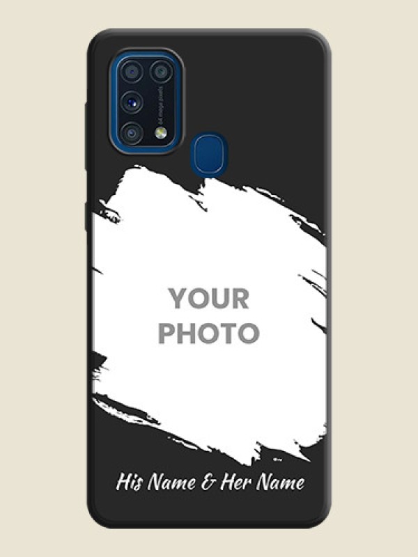 Custom Grunge Brush Strokes - Photo on Space Black Soft Matte Back Cover - Galaxy M31 - alternate view