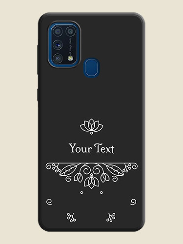 Custom Lotus Garden Custom Text On Space Black Personalized Soft Matte Phone Covers -Samsung Galaxy M31 - alternate view