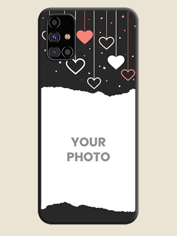Custom Love Hangings with Splash Wave Picture on Space Black Custom Soft Matte Phone Back Cover - Galaxy M31s - alternate view