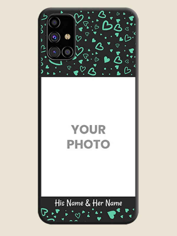 Custom Sea Green Indefinite Love Pattern - Photo on Space Black Soft Matte Mobile Cover - Galaxy M31s - alternate view