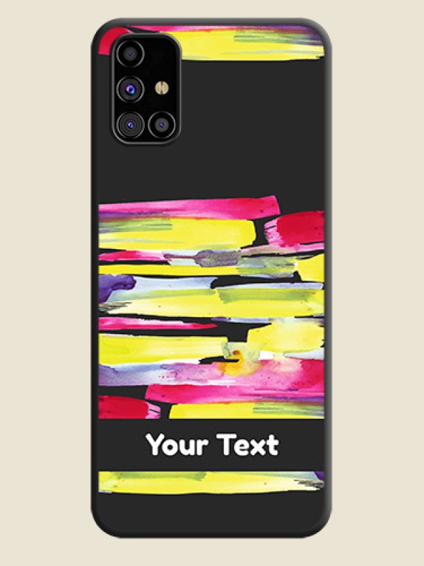 Custom Brush Coloured on Space Black Personalized Soft Matte Phone Covers - Galaxy M31s - alternate view