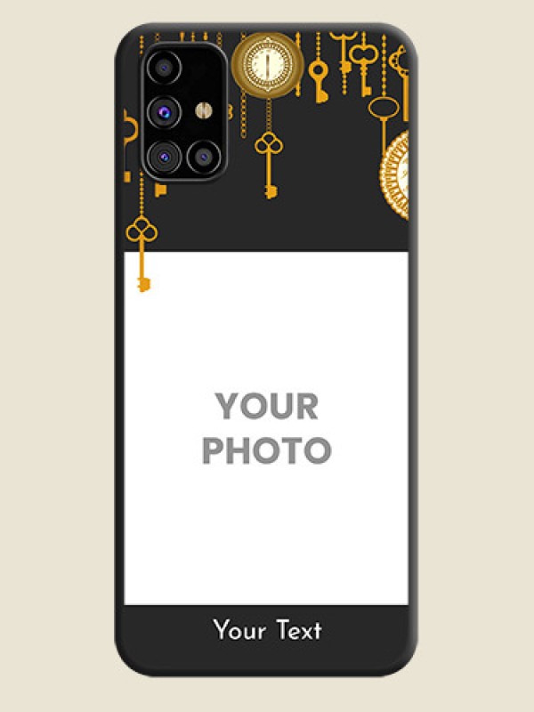 Custom Decorative Design with Text on Space Black Custom Soft Matte Back Cover - Galaxy M31s - alternate view