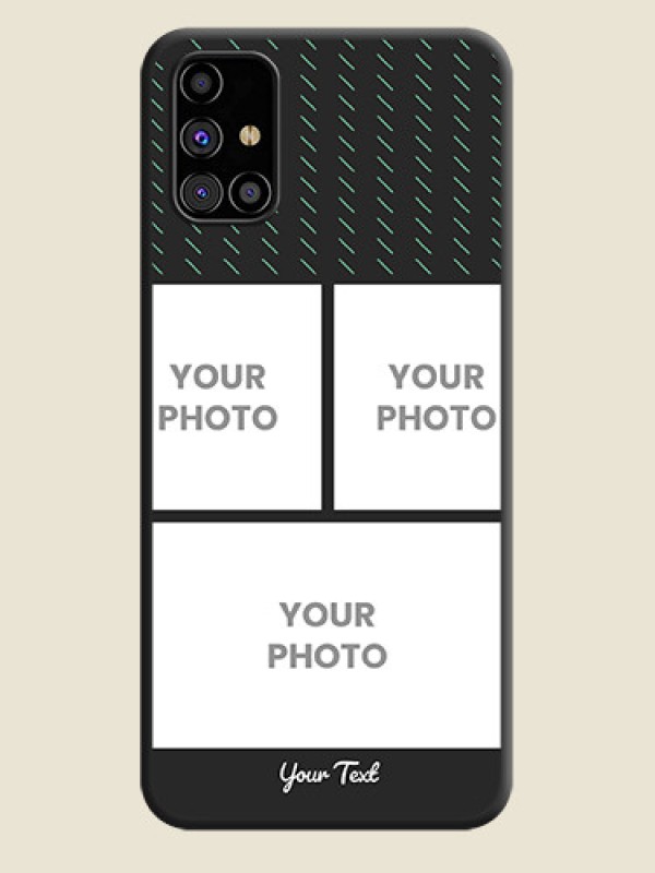 Custom Cross Dotted Pattern with 2 Image Holder  on Personalised Space Black Soft Matte Cases - Galaxy M31s - alternate view