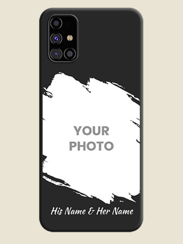Custom Grunge Brush Strokes - Photo on Space Black Soft Matte Back Cover - Galaxy M31s - alternate view