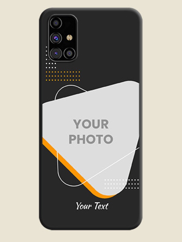 Custom Yellow Triangle - Photo on Space Black Soft Matte Phone Cover - Galaxy M31s - alternate view
