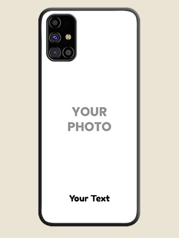 Custom Full Single Pic Upload With Text On Space Black Personalized Soft Matte Phone Covers -Samsung Galaxy M31S - alternate view