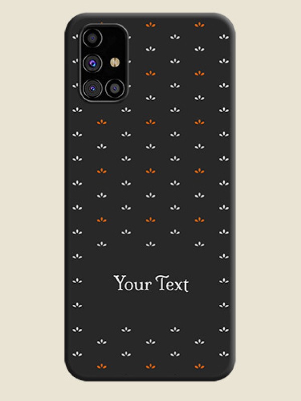 Custom Simple Pattern With Custom Text On Space Black Personalized Soft Matte Phone Covers -Samsung Galaxy M31S - alternate view