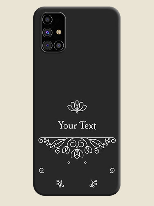 Custom Lotus Garden Custom Text On Space Black Personalized Soft Matte Phone Covers -Samsung Galaxy M31S - alternate view
