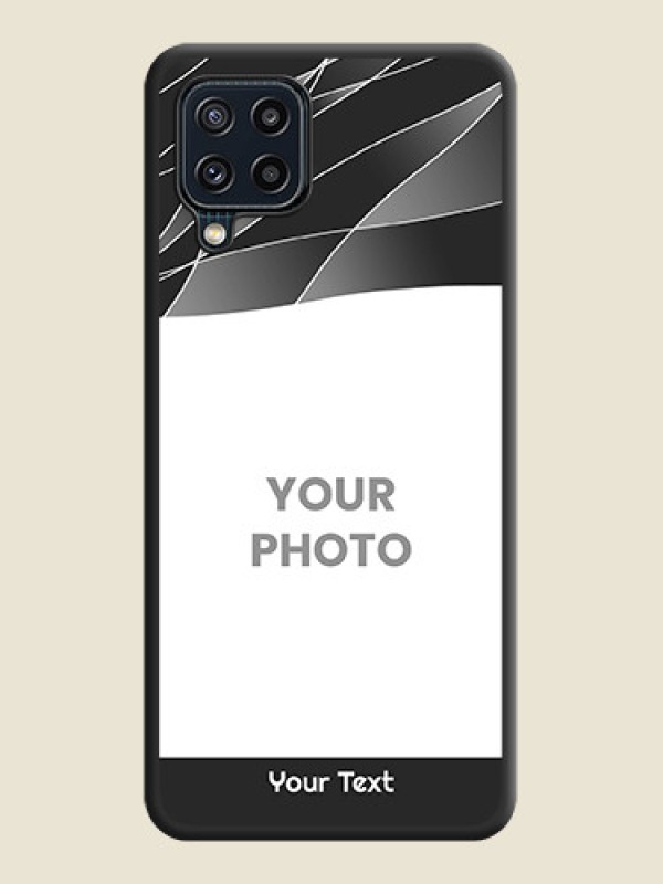 Custom Mixed Wave Lines on Photo on Space Black Soft Matte Mobile Cover - Galaxy M32 4G Prime Edition - alternate view