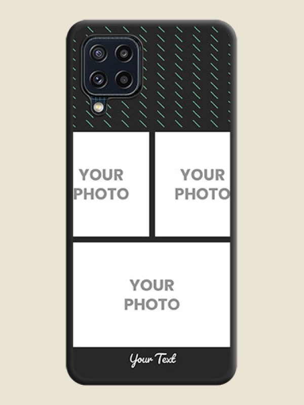 Custom Cross Dotted Pattern with 2 Image Holder  on Personalised Space Black Soft Matte Cases - Galaxy M32 4G Prime Edition - alternate view