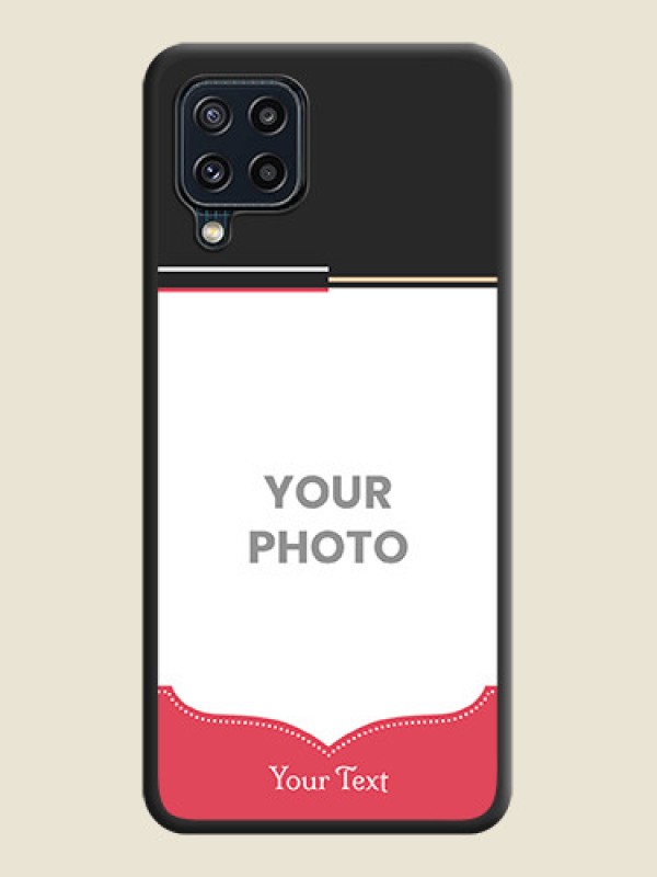 Custom Classic Plain Design with Name on Photo on Space Black Soft Matte Phone Cover - Galaxy M32 4G Prime Edition - alternate view
