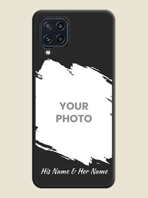 Custom Grunge Brush Strokes on Photo on Space Black Soft Matte Back Cover - Galaxy M32 4G Prime Edition - alternate view