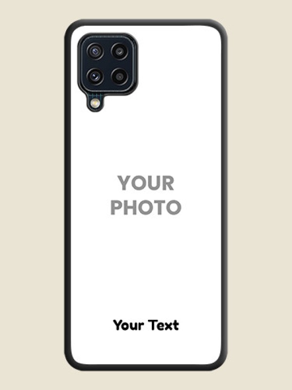 Custom Full Single Pic Upload With Text On Space Black Personalized Soft Matte Phone Covers -Samsung Galaxy M32 4G - alternate view
