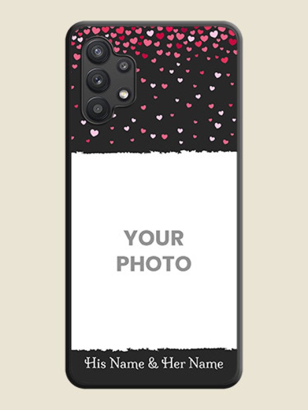 Custom Fall in Love with Your Partner on Photo on Space Black Soft Matte Phone Cover - Galaxy M32 5G - alternate view