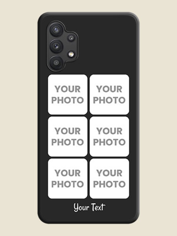 Custom Floral Art with 6 Image Holder on Photo on Space Black Soft Matte Mobile Case - Galaxy M32 5G - alternate view