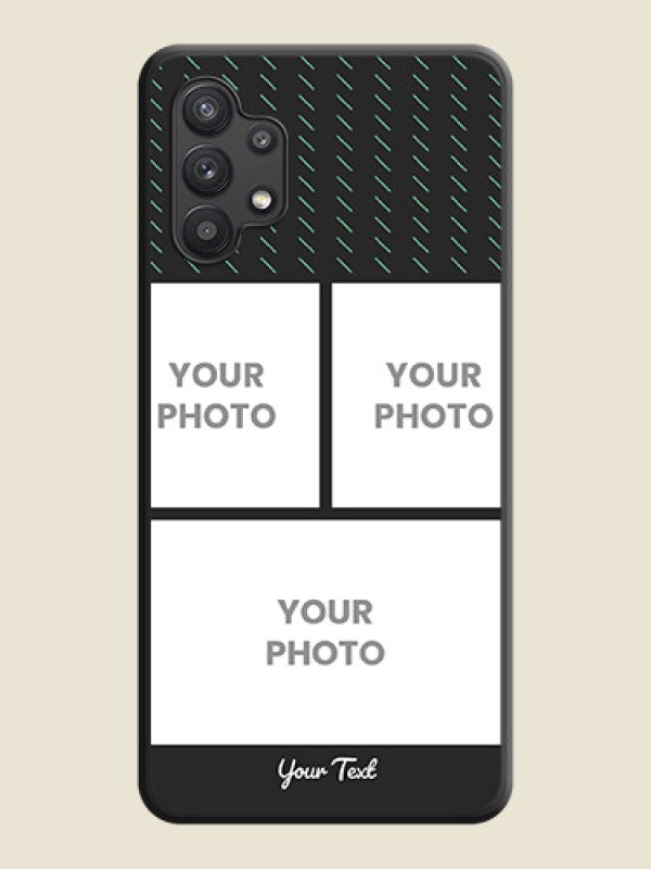 Custom Cross Dotted Pattern with 2 Image Holder on Personalised Space Black Soft Matte Cases - Galaxy M32 5G - alternate view