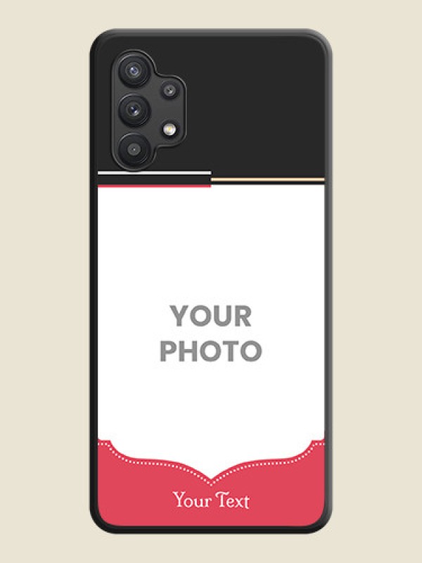 Custom Classic Plain Design with Name on Photo on Space Black Soft Matte Phone Cover - Galaxy M32 5G - alternate view