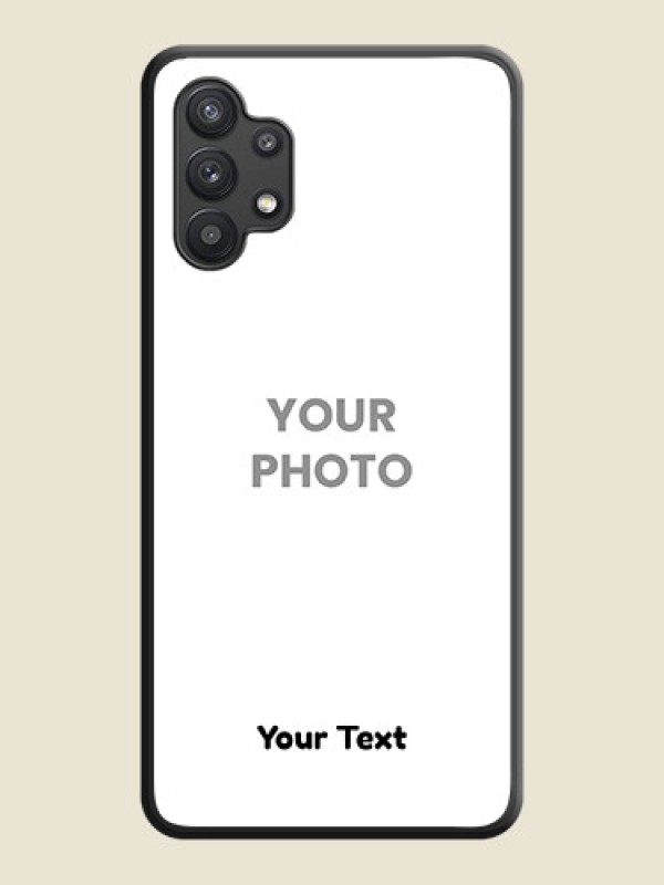 Custom Full Single Pic Upload With Text On Space Black Personalized Soft Matte Phone Covers -Samsung Galaxy M32 5G - alternate view
