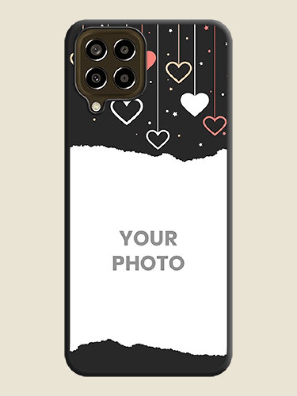 Custom Love Hangings with Splash Wave Picture on Space Black Custom Soft Matte Phone Back Cover - Galaxy M33 5G - alternate view