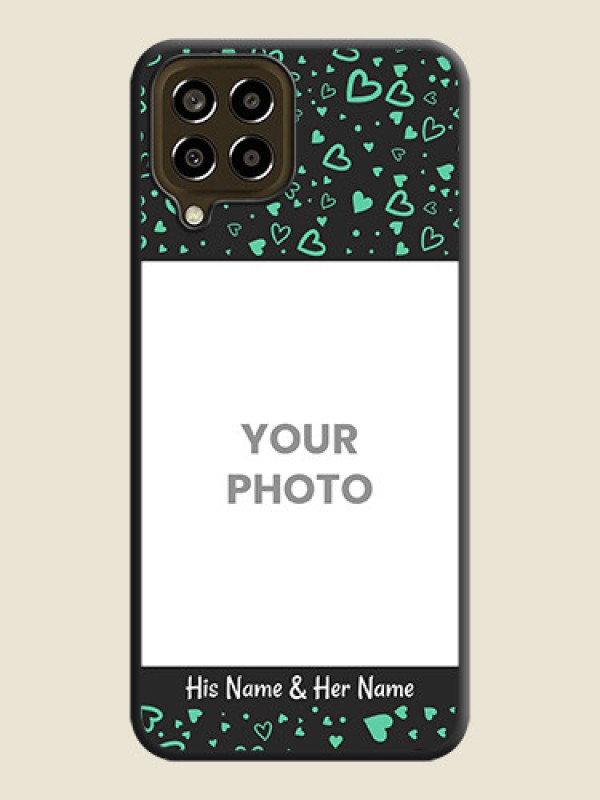 Custom Sea Green Indefinite Love Pattern on Photo on Space Black Soft Matte Mobile Cover - Galaxy M33 5G - alternate view