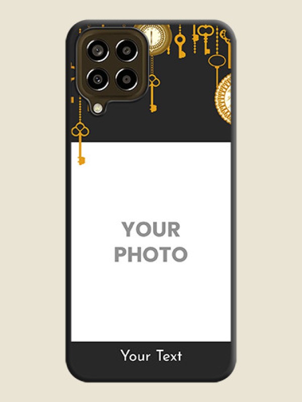 Custom Decorative Design with Text on Space Black Custom Soft Matte Back Cover - Galaxy M33 5G - alternate view