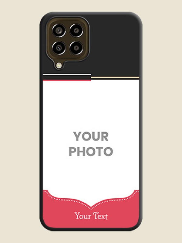 Custom Classic Plain Design with Name on Photo on Space Black Soft Matte Phone Cover - Galaxy M33 5G - alternate view