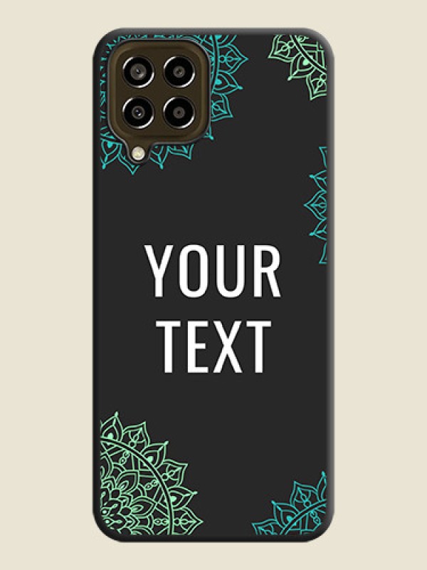 Custom Your Name with Floral Design on Space Black Custom Soft Matte Back Cover - Galaxy M33 5G - alternate view