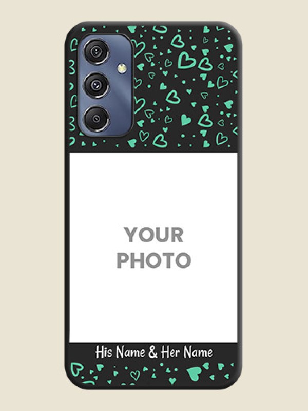 Custom Sea Green Indefinite Love Pattern - Photo on Space Black Soft Matte Mobile Cover - Galaxy M34 5G - alternate view