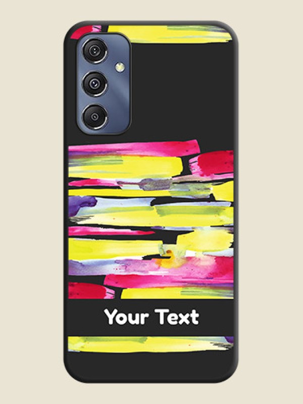 Custom Brush Coloured on Space Black Personalized Soft Matte Phone Covers - Galaxy M34 5G - alternate view