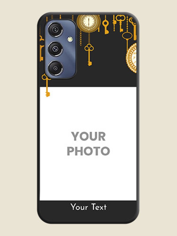 Custom Decorative Design with Text on Space Black Custom Soft Matte Back Cover - Galaxy M34 5G - alternate view