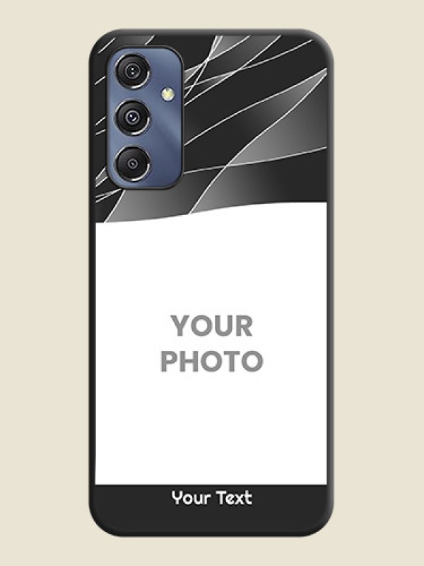 Custom Mixed Wave Lines - Photo on Space Black Soft Matte Mobile Cover - Galaxy M34 5G - alternate view