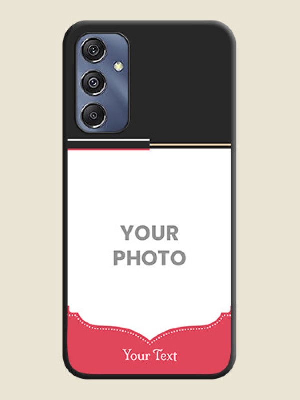 Custom Classic Plain Design with Name - Photo on Space Black Soft Matte Phone Cover - Galaxy M34 5G - alternate view