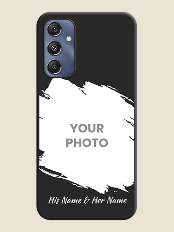 Custom Grunge Brush Strokes - Photo on Space Black Soft Matte Back Cover - Galaxy M34 5G - alternate view