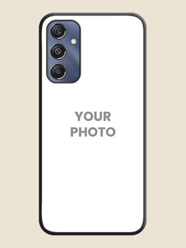 Custom Full Single Pic Upload On Space Black Personalized Soft Matte Phone Covers - Galaxy M34 5G - alternate view