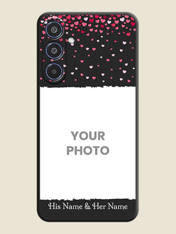 Custom Fall in Love with Your Partner on Photo On Space Black Custom Soft Matte Mobile Back Cover - Samsung Galaxy M35 5G - alternate view