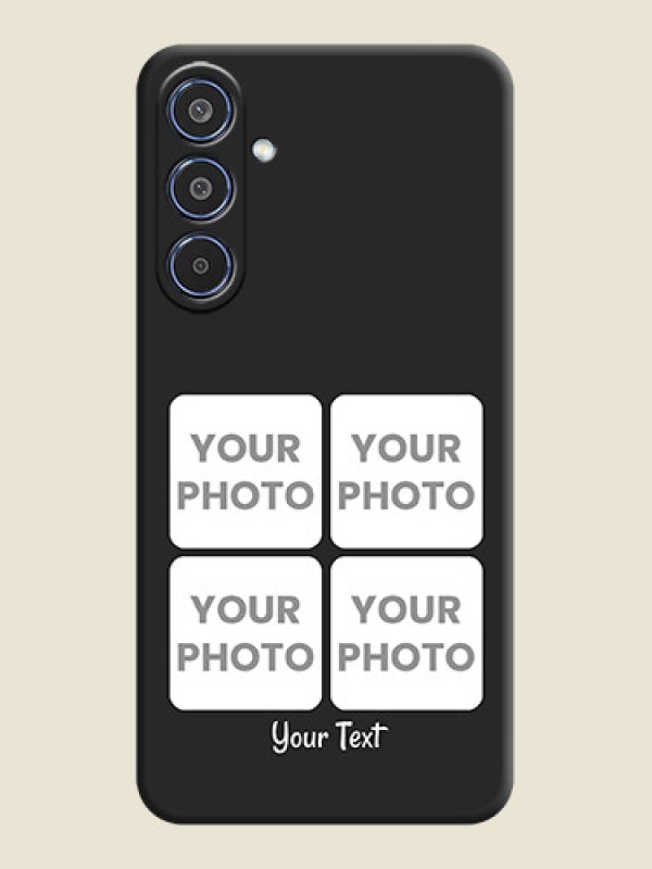 Custom Floral Art with 6 Image Holder on Photo On Space Black Custom Soft Matte Mobile Back Cover - Samsung Galaxy M35 5G - alternate view