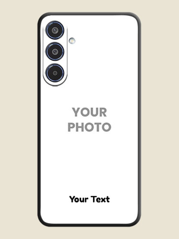 Custom Full Single Pic Upload With Text On Space Black Custom Soft Matte Mobile Back Cover - Samsung Galaxy M35 5G - alternate view