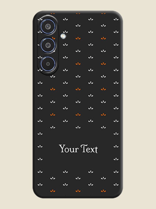 Custom Simple Pattern With Custom Text On Space Black Custom Soft Matte Mobile Back Cover - Samsung Galaxy M35 5G - alternate view