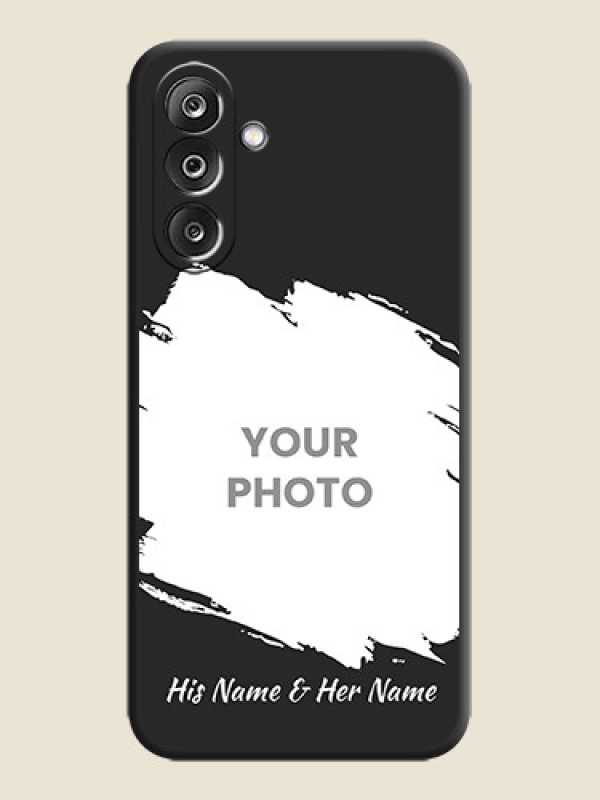 Custom Grunge Brush Strokes on Photo On Space Black Custom Soft Matte Mobile Back Cover - Samsung Galaxy M36 5G - alternate view