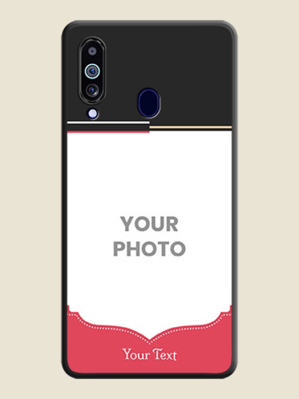 Custom Classic Plain Design with Name on Photo on Space Black Soft Matte Phone Cover - Galaxy M40 - alternate view