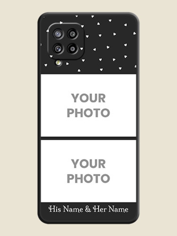Custom Miniature Love Symbols with Name on Space Black Custom Soft Matte Back Cover - Galaxy M42 5G - alternate view