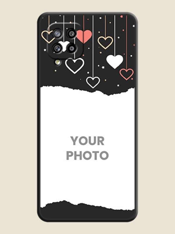 Custom Love Hangings with Splash Wave Picture on Space Black Custom Soft Matte Phone Back Cover - Galaxy M42 5G - alternate view